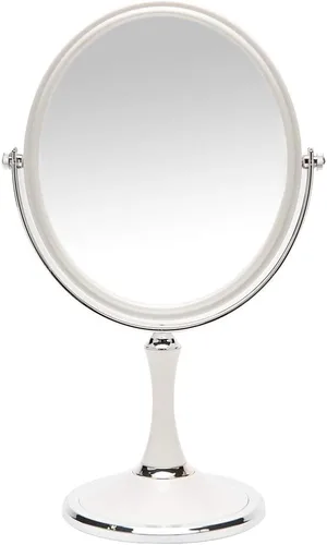 Vista 8 de YEAKE Espejo de tocador de maquillaje con aumento, plástico ABS, doble cara, aumento 3X, giro de 360°, espejo de maquillaje de belleza, espejo