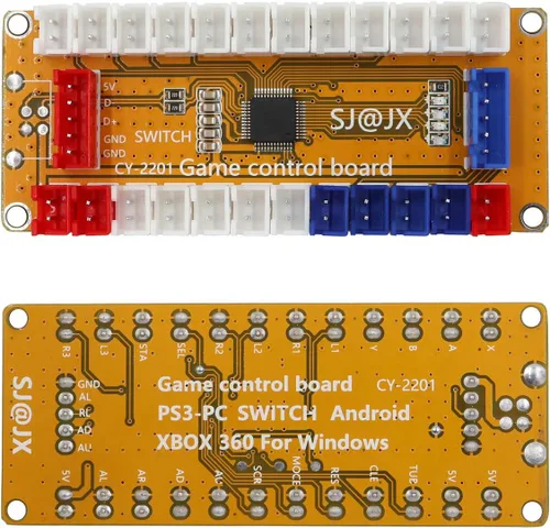 Vista 5 de SJJX Arcade Game USB Encoder Zero Delay Gamepad Botón Joystick Controlador para Nintendo Switch PC PS3 Raspberry Pi