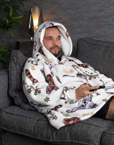 Vista 6 de Harry Potter Vuddie - Manta de gran tamaño con capucha para mujer forro polar talla única