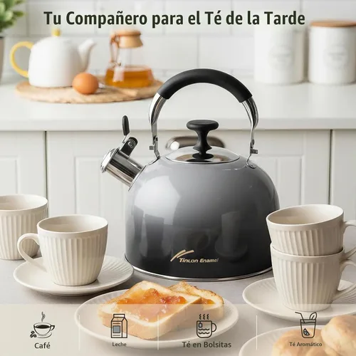 Vista 2 de Tetera silbante de 2.5 cuartos de galón para estufa