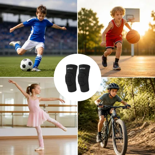 Vista 4 de ONTYZZ 1 par de coderas para niños, coderas, calentadores de brazos de baloncesto, manga protectora para disparos para fútbol, baloncesto, voleibol
