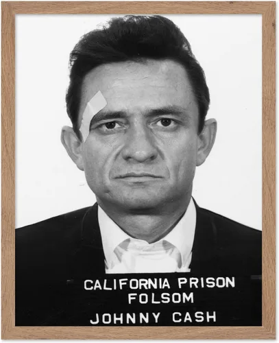 Vista 13 de Monem Art Mugshot Print - Póster retro de ojos azules de Ol' - Arte de diccionario - Diseño de pared de retrato de músico famoso - Gran decoración