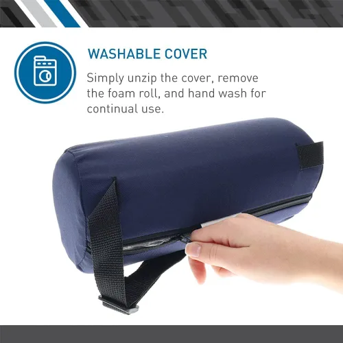 Vista 6 de Body Sport BodyMed - Cojín de apoyo lumbar, firme, negro, soporte de espalda baja para mayor comodidad, ideal para usar en casa, en la oficina
