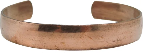 Vista 3 de Pulsera tibetana de cobre hecha a mano de Nepal