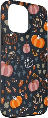 Vista 3 de Funda para iPhone 13 Pro Max Otoño Hojas Caídas Calabaza Cosecha de Especias Feliz Oto