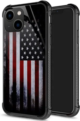 Vista 41 de ZHEGAILIAN Funda para iPhone 14 Pro, protección de grado militar, esquinas a prueba de golpes, funda antiarañazos para iPhone 14 Pro, bandera vieja