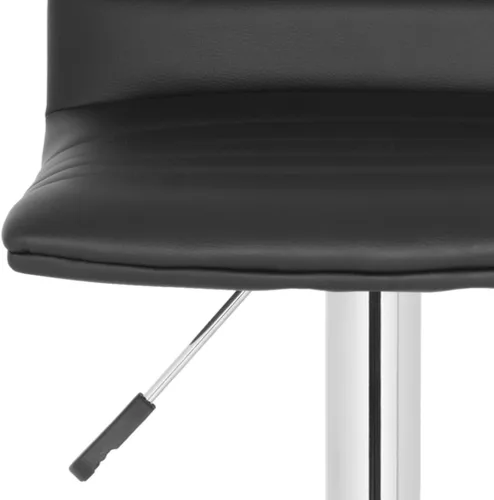 Vista 5 de Safavieh Home Collection Arissa - Taburete de bar giratorio ajustable de 23.8 a 29.9 pulgadas, color negro