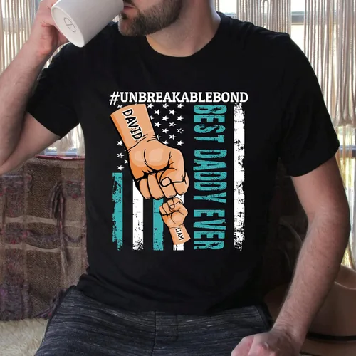 Vista 5 de NAZENTI Camisa personalizada para papá y papá, camisa personalizada con nombre para abuelo y nietos, cumpleaños, Navidad, día del padre, regalo