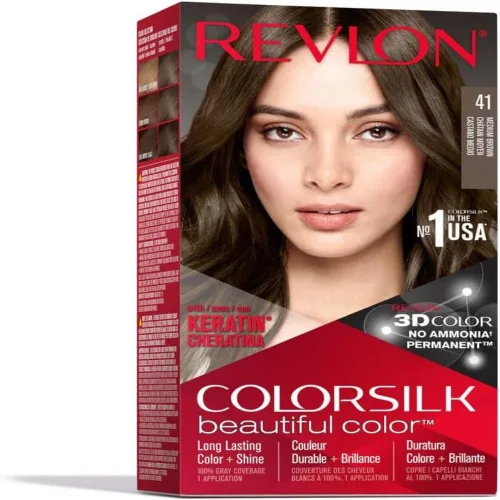 Vista 72 de Revlon Colorsilk Beautiful Color, castaño dorado medio [46] 1 unidad (paquete de 4)