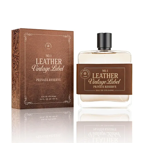 Vista 6 de Tru Fragrance Beauty Mini conjunto de viaje de cuero Vintage Label Colonia Cuatro colonias de viaje para hombres con #1 Reserva Privada, #2 Lote