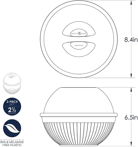 Vista 3 de Nordic Ware - Tazón para palomitas de una sola porción Quick Pop, rojo, 8 tazas