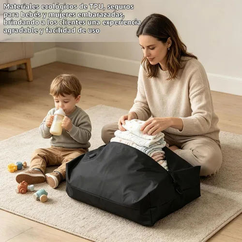 Vista 5 de Bolsas de vacío de viaje, bolsa de compresión de vacío impermeable IPX8 Bolsas de vacío para viajes con bomba sin batería, TSA bolsas