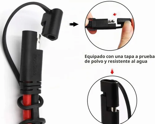 Vista 4 de iMESTOU 10AWG SAE a Anillo O Terminal Arnés 2 Pin Enchufe de desconexión