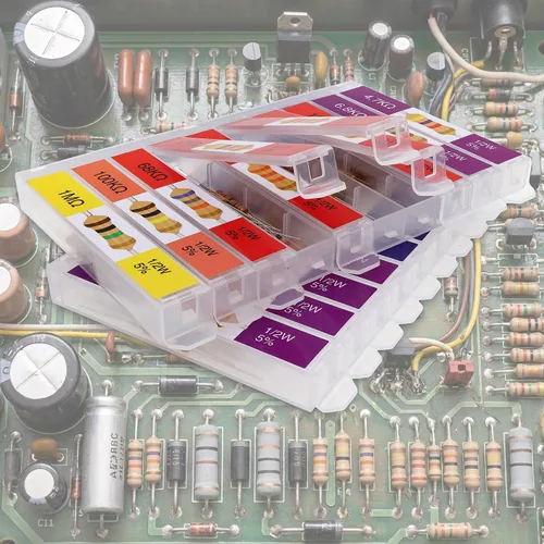 Vista 4 de EEEEE 1/2w 20 valores 300pcs 100 ohmios - 1M ohmios con 5% de resistencia de carbono surtido kit y eléctrico industrial surtido K Ohm Pack