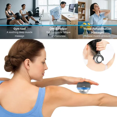 Vista 3 de iECO Cryosphere Cold Massage Roller Ball – Frío y caliente para tejido profundo y alivio del dolor muscular, rigidez y estrés, cuerpo, cuello