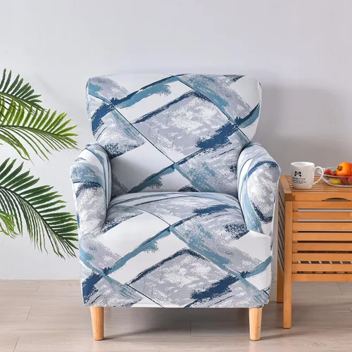 Vista 48 de LiveGo - Funda elástica para sillón de mediados de siglo moderno de 1 pieza, fundas de acento de jacquard para silla con brazos, fundas impermeables