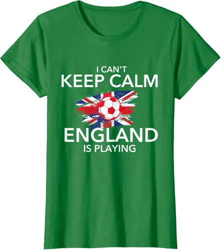 Vista 38 de I Can't Keep Calm England Is Playing - Camiseta para amantes del fútbol, Negro