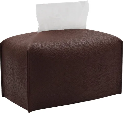 Vista 16 de Livelab Funda para caja de pañuelos, moderna y decorativa, de piel sintética, rectangular, organizador para encimera de tocador, mesitas de noche