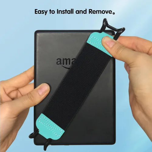 Vista 4 de Hand Strap Holder for Kindle eReaders, Handle Grip - Mint Green