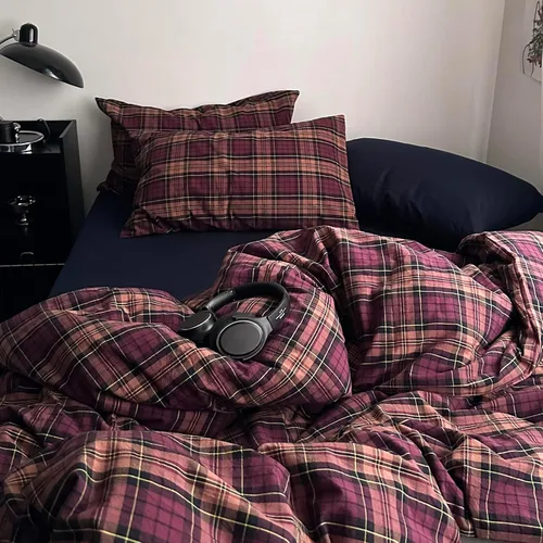 Vista 115 de mixinni Juego de funda de edredón vintage a rayas, tamaño twin, juego de ropa de cama de 3 piezas, 100% algodón lavado, suave y transpirable, funda