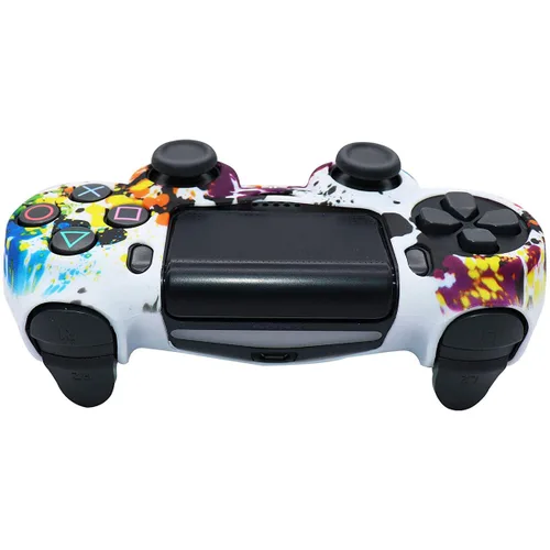 Vista 6 de Sofunii 2pcs Skin for PS4 Controller, Anti-Slip Silicone Cover Shell Case with 8 Thumb Grip Caps, Compatible with PlaySation 4 Slim/Pro Controller