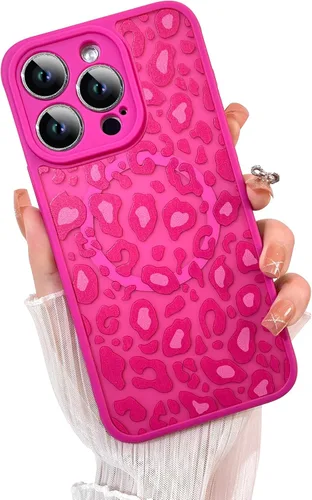 Vista 27 de KANGHAR - Funda para iPhone 11 [Compatible con Magsafe] Patrón estampado de leopardo Lindo guepardo Funda protectora magnética para niñas, mujeres