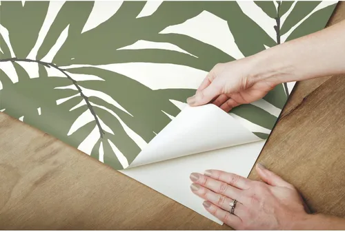 Vista 5 de York Wallcoverings PSW1031RL - Papel pintado de hojas de Bali, color verde