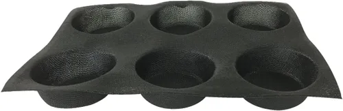 Vista 8 de Bluedrop Moldes perforados de la panadería de la forma redonda de la bandeja del pan de la forma del pan del bollo del silicón
