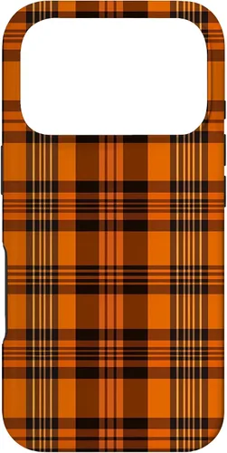 Vista 29 de iPhone 13 Pro Fall Plaid Halloween Naranja y Negro Acción de Gracias Otoño Case