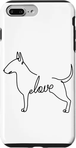 Vista 12 de Bull Terrier Love Bully Dog Love Single Line Art Sketch Case for iPhone 17