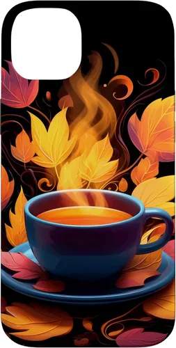 Vista 15 de iPhone 16 Coffee Autumn Leaves Fall Season Caffeine Thanksgiving Case