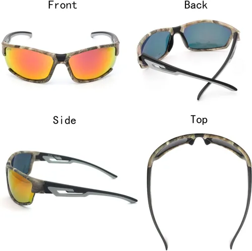 Vista 4 de JUST GO Gafas de sol deportivas polarizadas para béisbol, correr, ciclismo, pesca, golf