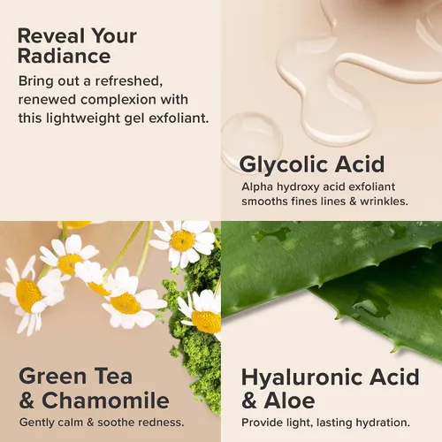 Vista 3 de Paula's Choice SKIN PERFECTING 8% AHA Exfoliant, Gel Exfoliant with Glycolic Acid Chamomile & Green Tea, Leave On Gentle Face Exfoliator for All