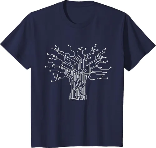 Vista 39 de Electronics Technician Binary Tree - Electrical Engineer T-Shirt Asphalt Grey