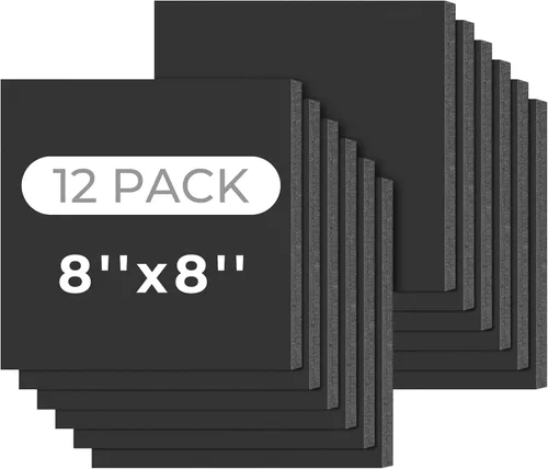 Vista 16 de Mat Board Center - Paquete de 12 tableros de espuma negra de 12 x 12 Negro