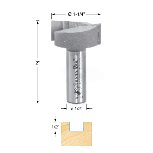 Vista 2 de Amana Tool - 45580 Carburo con punta de mortaje 1-1/4 de diámetro x 1/24 x 1/2" vástago