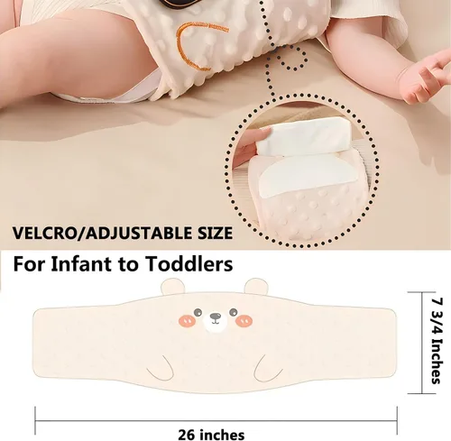 Vista 4 de Alivio de cólicos y gases para bebés de nueva generación, envoltura térmica y vibratoria para bebés, ligera vibración y suave alivio del calor