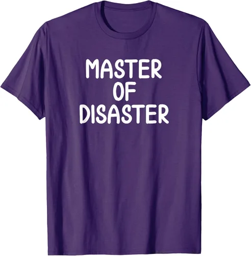 Vista 23 de Camiseta divertida con texto en inglés "Master Of Disaster