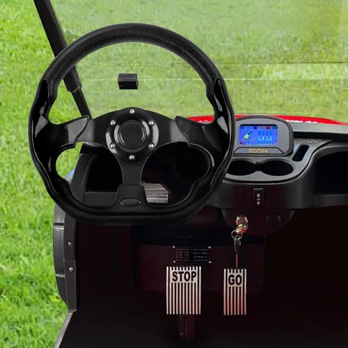 Vista 7 de Volante para carrito de golf, compatible con EZGO TXT RXV, Club Car DS Precedent Tempo, Yamaha G2-G29 para la mayoría de los carritos de golf