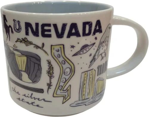 Vista 2 de Starbucks Been There Series Nevada - Taza de café de cerámica, 14 onzas