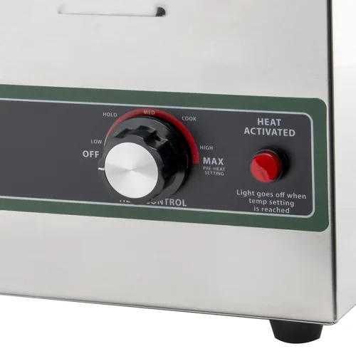 Vista 2 de Winco Calentador eléctrico de sartén de alimentos de acero inoxidable