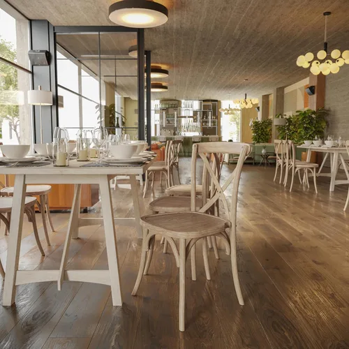 Vista 7 de Flash Furniture Silla de madera con respaldo en X, natural Acabado teñido a mano, construcción duradera, uso comercial