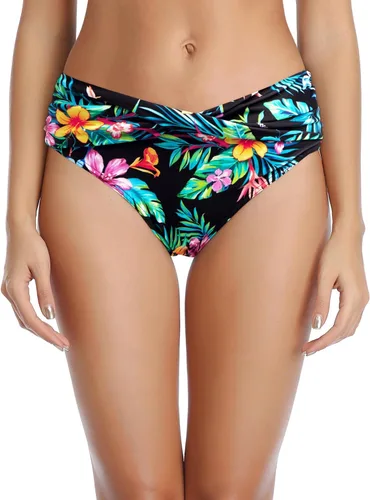 Vista 7 de Parte inferior de bikini para mujer, cobertura completa, parte inferior de Negro
