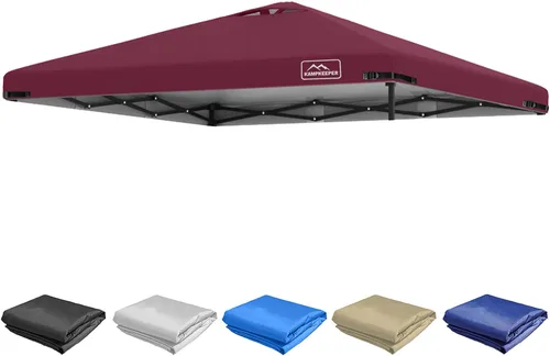 Vista 40 de KAMPKEEPER Cubierta de Repuesto Superior para Carpa Toldo Emergente con Ventilación de Aire y Correa Elástica Ajustable, Poliéster Resistente a Azul