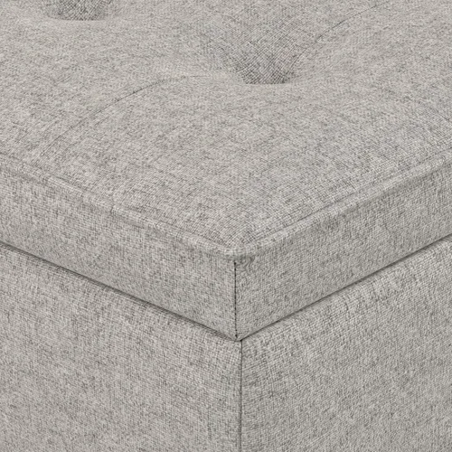Vista 7 de SIMPLIHOME Cosmopolitan - Otomana rectangular con aspecto de lino de 44 Cloud gris