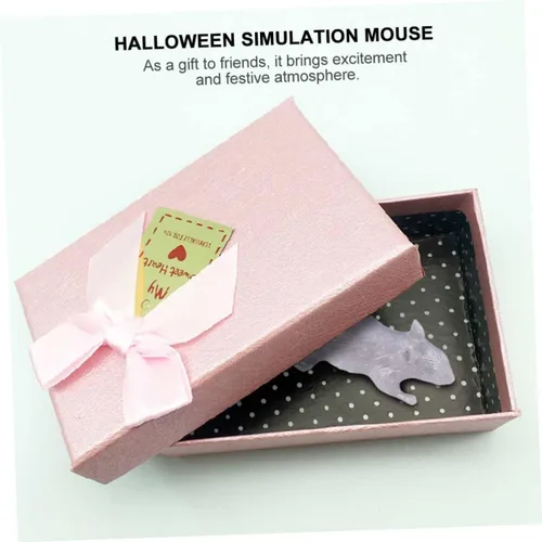 Vista 5 de ibasenice 10pcs Realistic Halloween Simulation Mice Prank Lightweight Plastic Fake Rats for Party Decorations and Scary Home Props