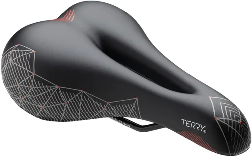 Vista 6 de Terry Cite Y Sillín de bicicleta de gel Asiento de bicicleta optimizado para hombres - Flexible y cómodo Soporte de hueso sentado, elastómeros