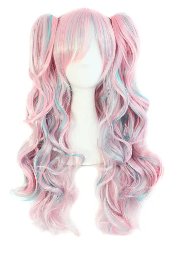 Vista 4 de Moda de niña: peluca de pelo corto recto natural de la marca MapofBeauty. Azul marino