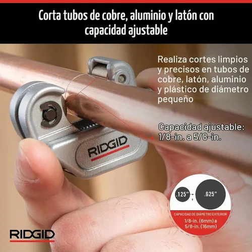 Vista 14 de Cortador de tubería RIDGID modelo 103 1/8 pulg x 5/8 pulg.