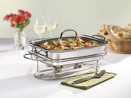 Vista 2 de Cuisinart 7BSRT-31 - Colección Classic Entertaining de 12 pulgadas, servidor rectangular de buffet de 5 cuartos de galón, acero inoxidable